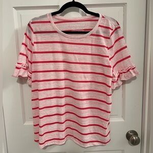 Lane Bryant Pink Striped Women's Top